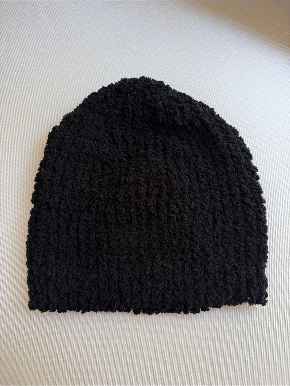Cozy Black Textured Beanie
